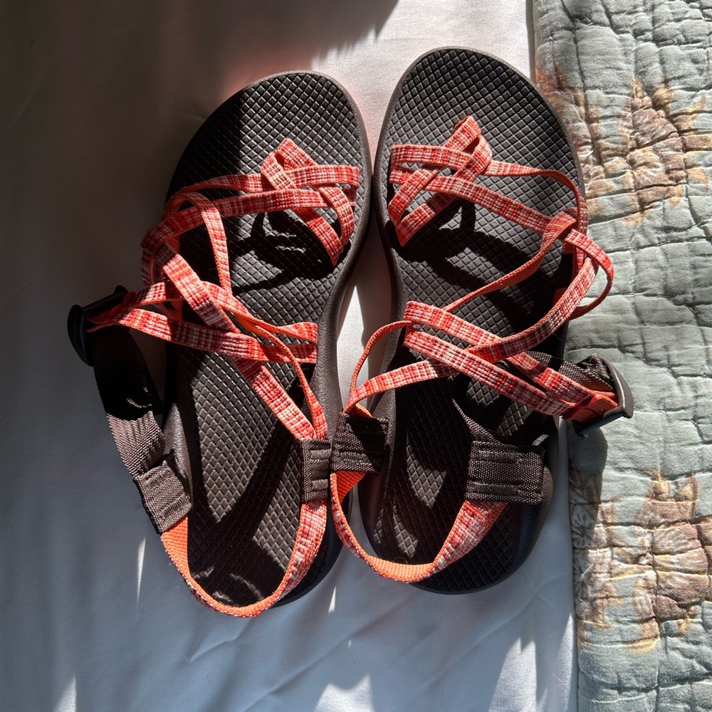 Chaco Women's Strappy Sandals in Brown and Orange